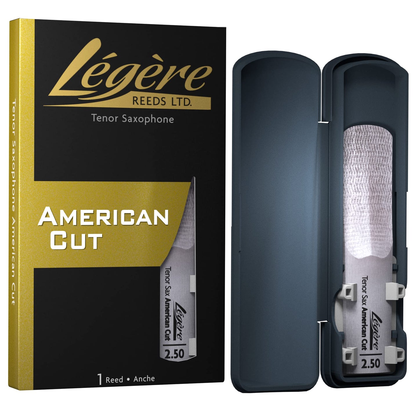 L  gre Reeds - Tenor Saxophone Reed, American Cut, Strength 2.50 (TSA2.50) - Premium Synthetic Woodwind Reed