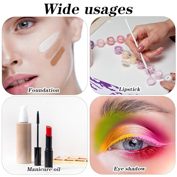 2 Pcs Handheld Acrylic Makeup Palette with 1 Spatula for Foundation, Circular 4 Grid Foundation Mixing Palettes, Clear Handheld Makeup Mixing Palette Nail Art Manicure Tray for Foundations Blending