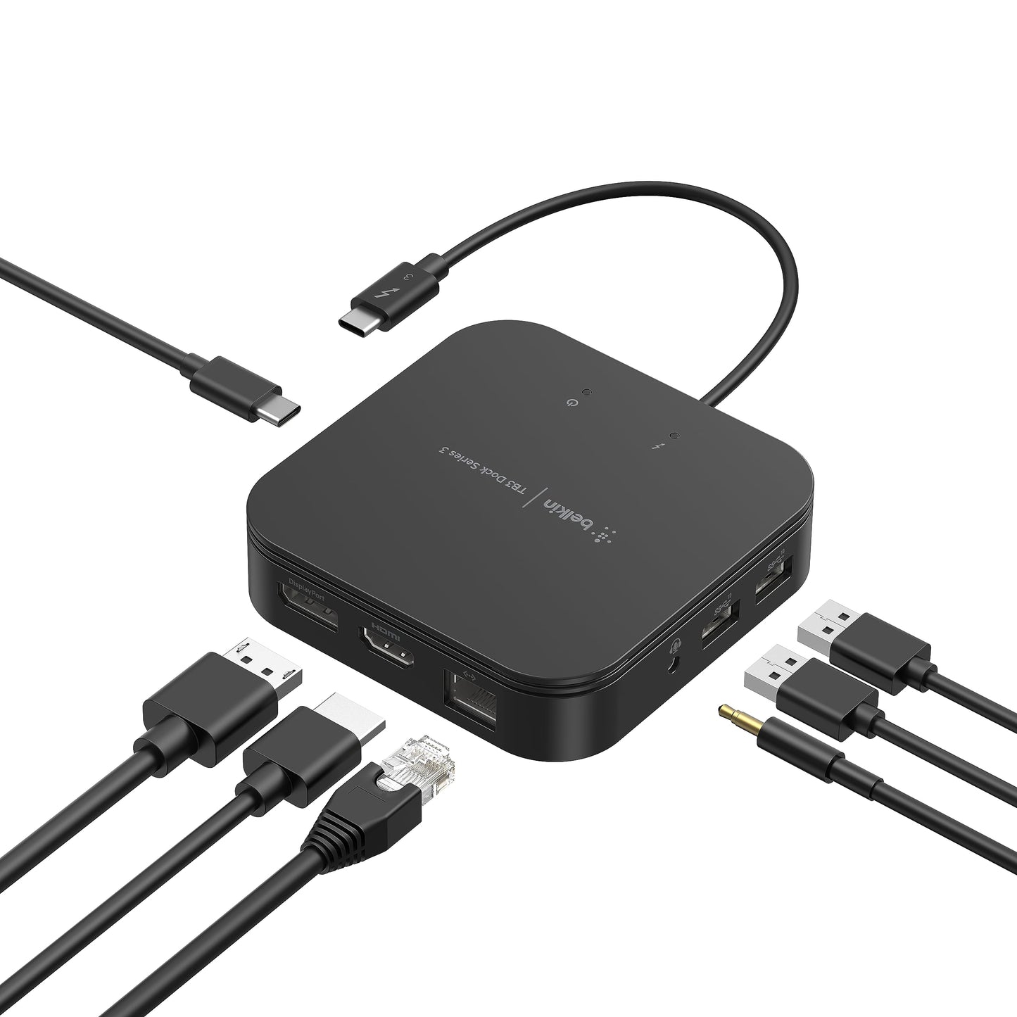 Belkin Thunderbolt 3 Dock Core With Thunderbolt 3 Cable - Usb C Hub - 7-In-1 Docking Station For Macs & Windows, 60W Upstream Ch