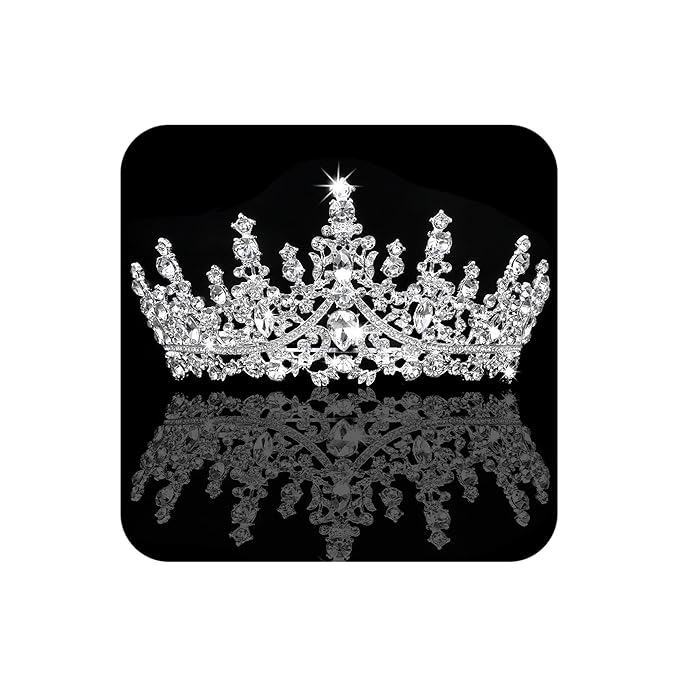 COCIDE Silver Tiara and Crown for Women Crystal Queen Crowns Rhinestone Princess Tiaras for Girl Bride Wedding Hair Access...