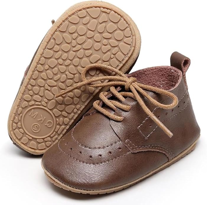 Greceen Infant Baby Boys Girls Leather Loafers Comfort Oxford Dress Wedding Shoes First Walker Outdoor Shoes Crib Shoes