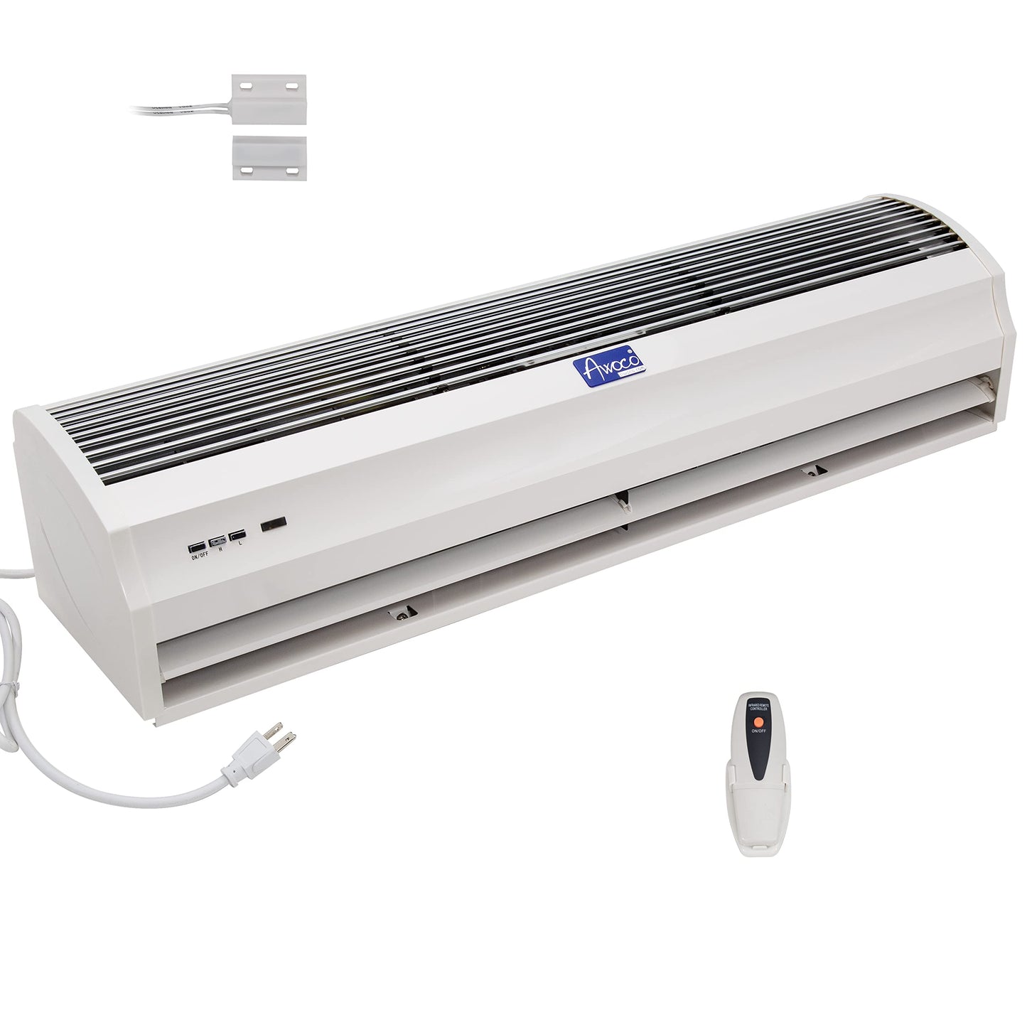 Awoco 48 Fm-1212T 1500 Cfm Slim Indoor Air Curtain, Ce Certified, 120V Unheated With Remote Control And Magnetic Switch, Powerfu