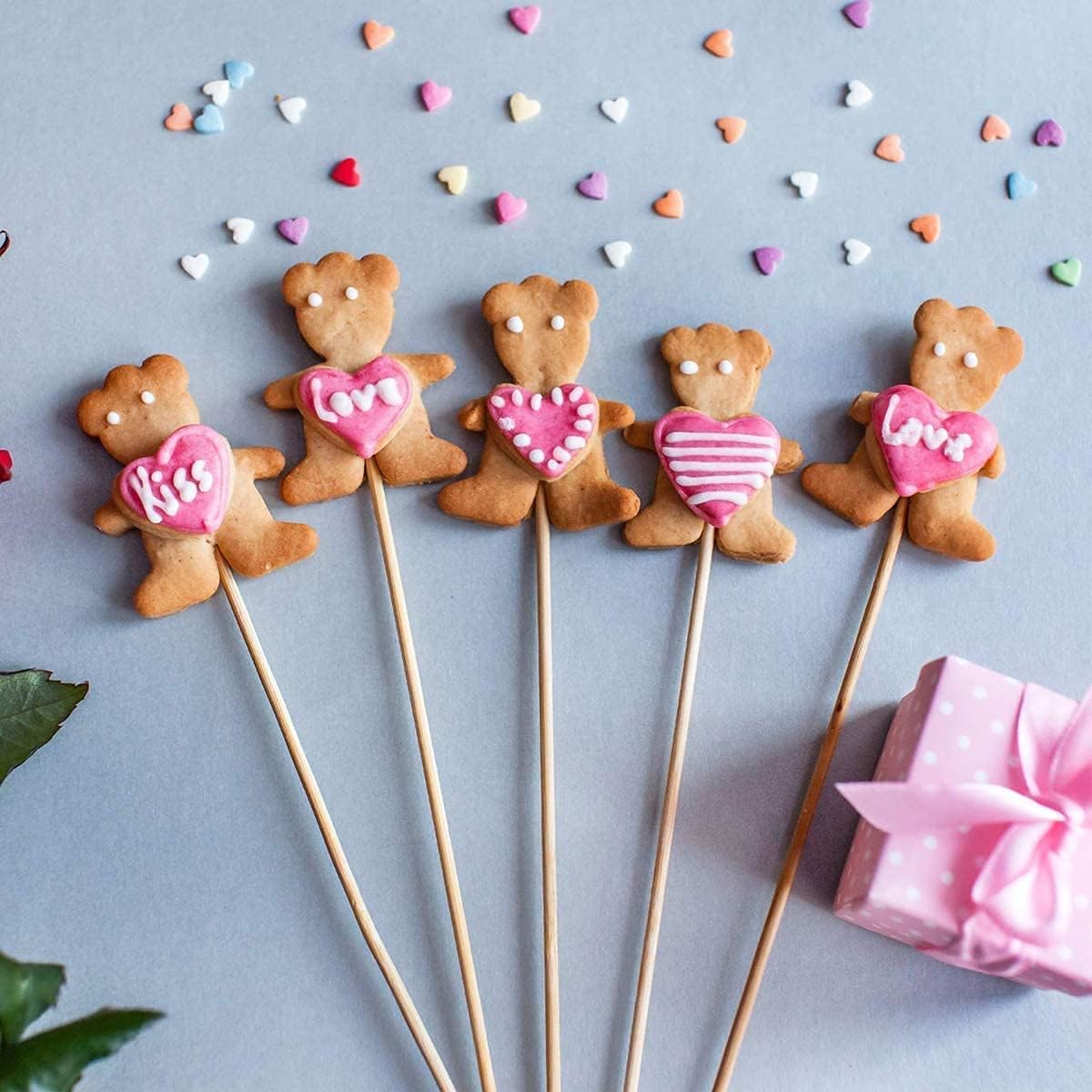 HOPELF 25PCS Wooden Dowel Rods - 1/4 x 6 Inch Bamboo Sticks - for Crafts, Cake Dowels and DIY Projects