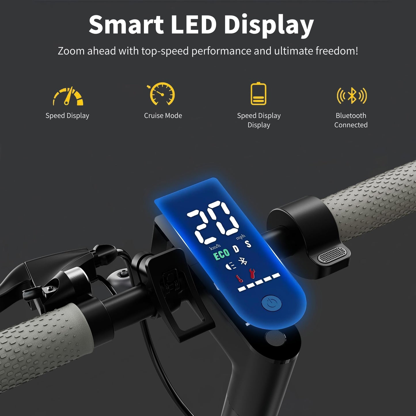 QNQ Climber 1000W Dual Motor Electric Scooter - 35% Hill Climb, 19mph Speed, 30 Mile Range, 8.5" Soild Tires, Dual E-Brakes, 220LBS Load, E-Scooter for Adults and Teens