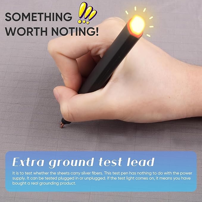 Grounding Sheets, 95% Organic Cotton + 5% Silver Fiber, Earth Connected Fitted Sheet with Grounding Cord (Beige, California King)