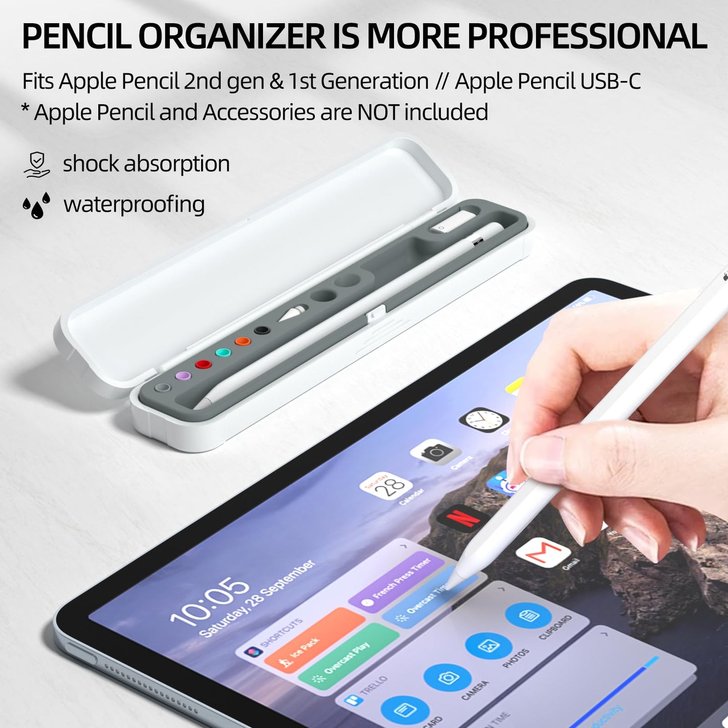 Azf Hard Pc&Silicone Magnetic Case For Apple Pencil Case(2Nd Generation/1St Gen/ (Usb-C) And Samsung Galaxy S-Pen Series Pencil