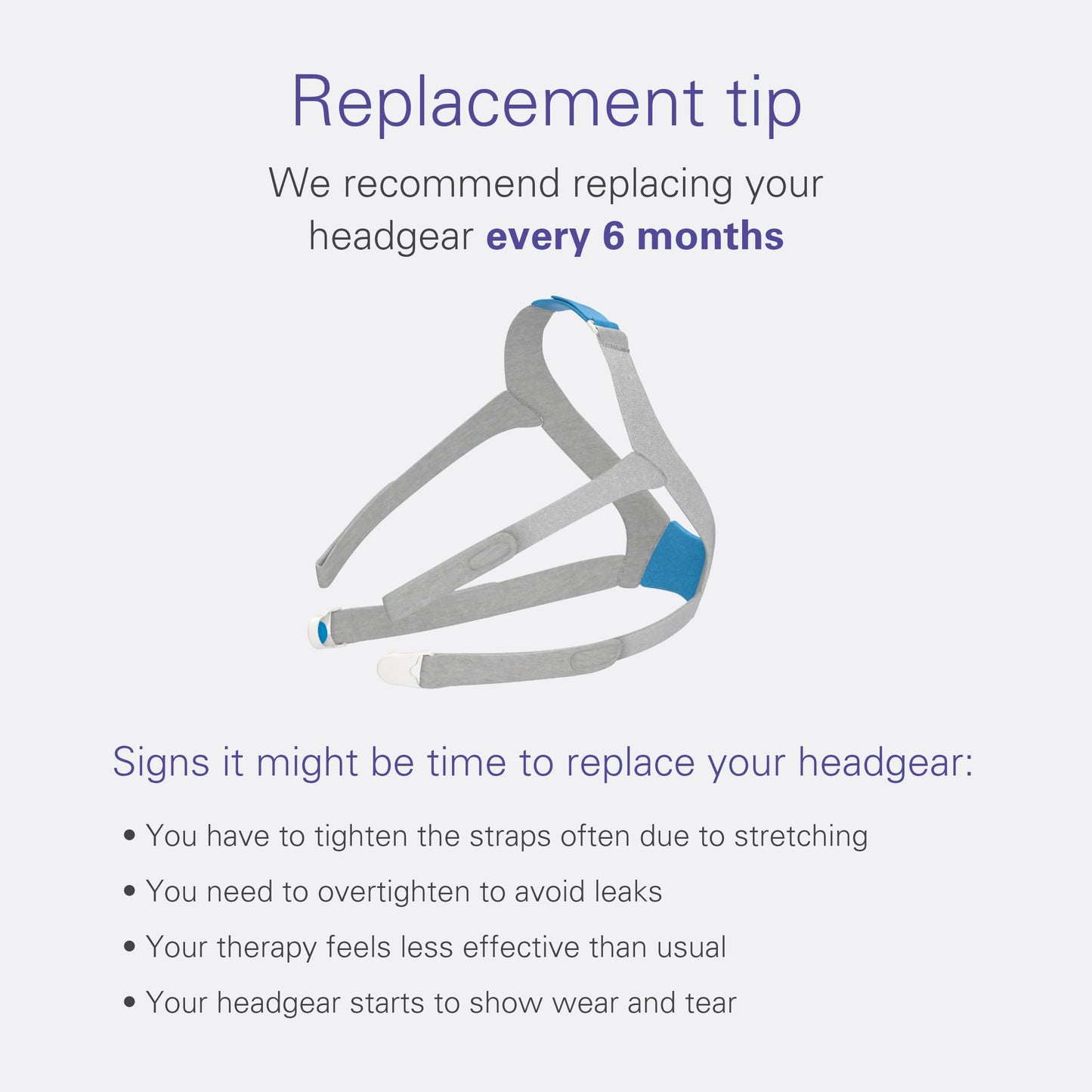 Resmed AirFit N30 Adjustable Replacement Headgear - Quick-Fit Design - CPAP Headgear - Replacement CPAP Accessories - 1 Size