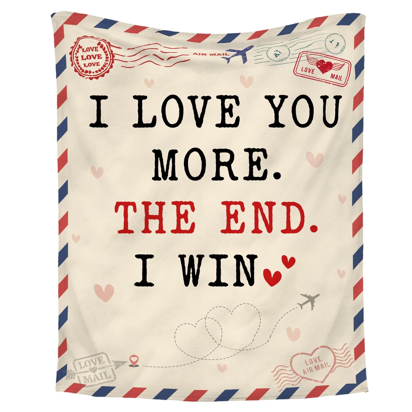 WRAPIX Anniversary Wedding Gifts for Women - I Love You More Soft Fleece Throw Blanket 50x60 in - Birthday Gifts for Girlfriend Boyfriend Him Her, Wife Husband Gift Ideas, Couple Blanket