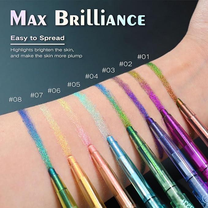Multichrome Eyeliner Gel Pencil,Waterproof Long-Lasting Vegan Cruelty Free Eye Liner,Shifting Colors Eyeliner Pen (EL-06)