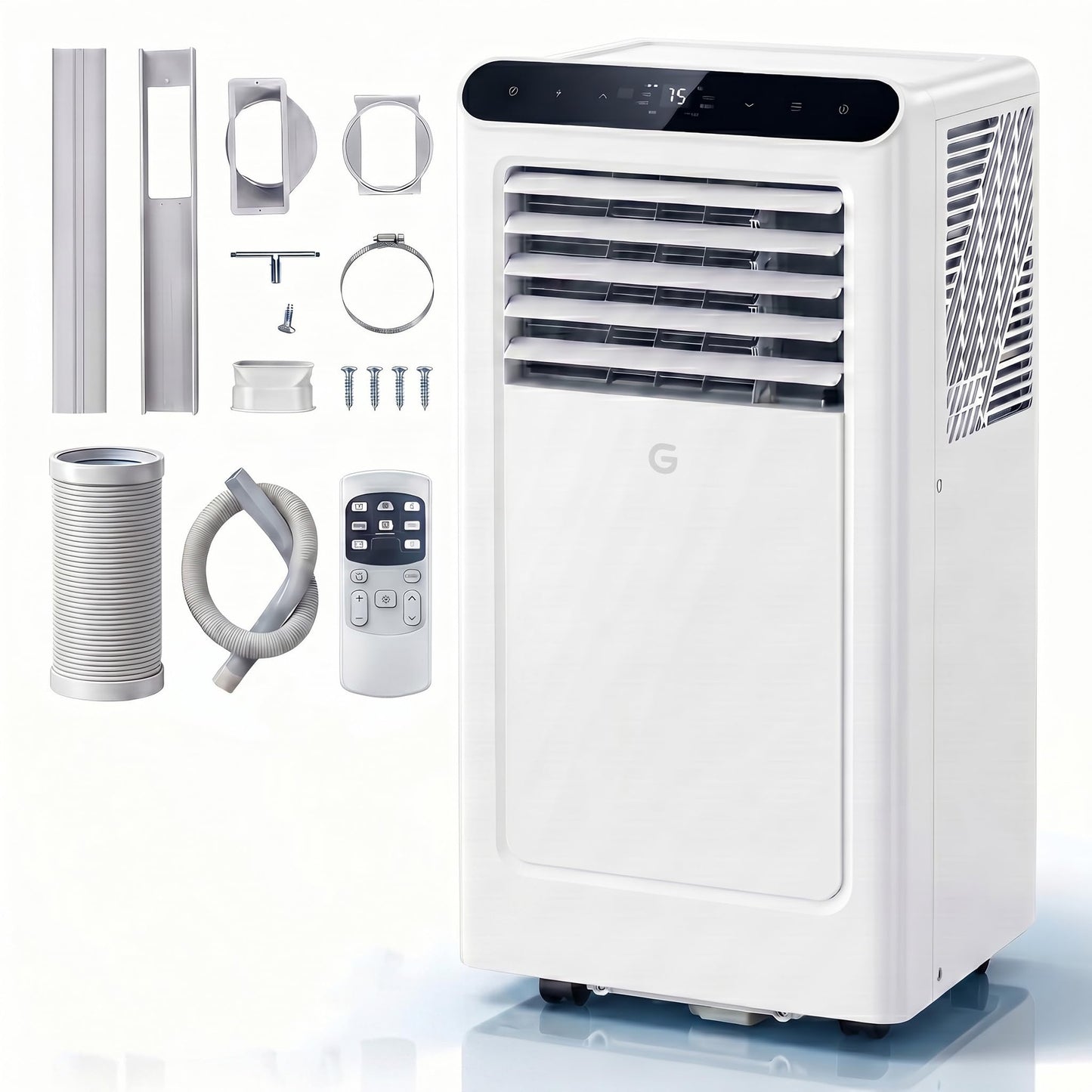 10,000 BTU Portable Air Conditioners, 4-in-1 Portable AC Unit with Heat, Cool, Fan and Dehumidifier, Up to 450 Sq.Ft, 24H Timer, Remote, LED Display, Quiet 50 dB for Bedroom Office