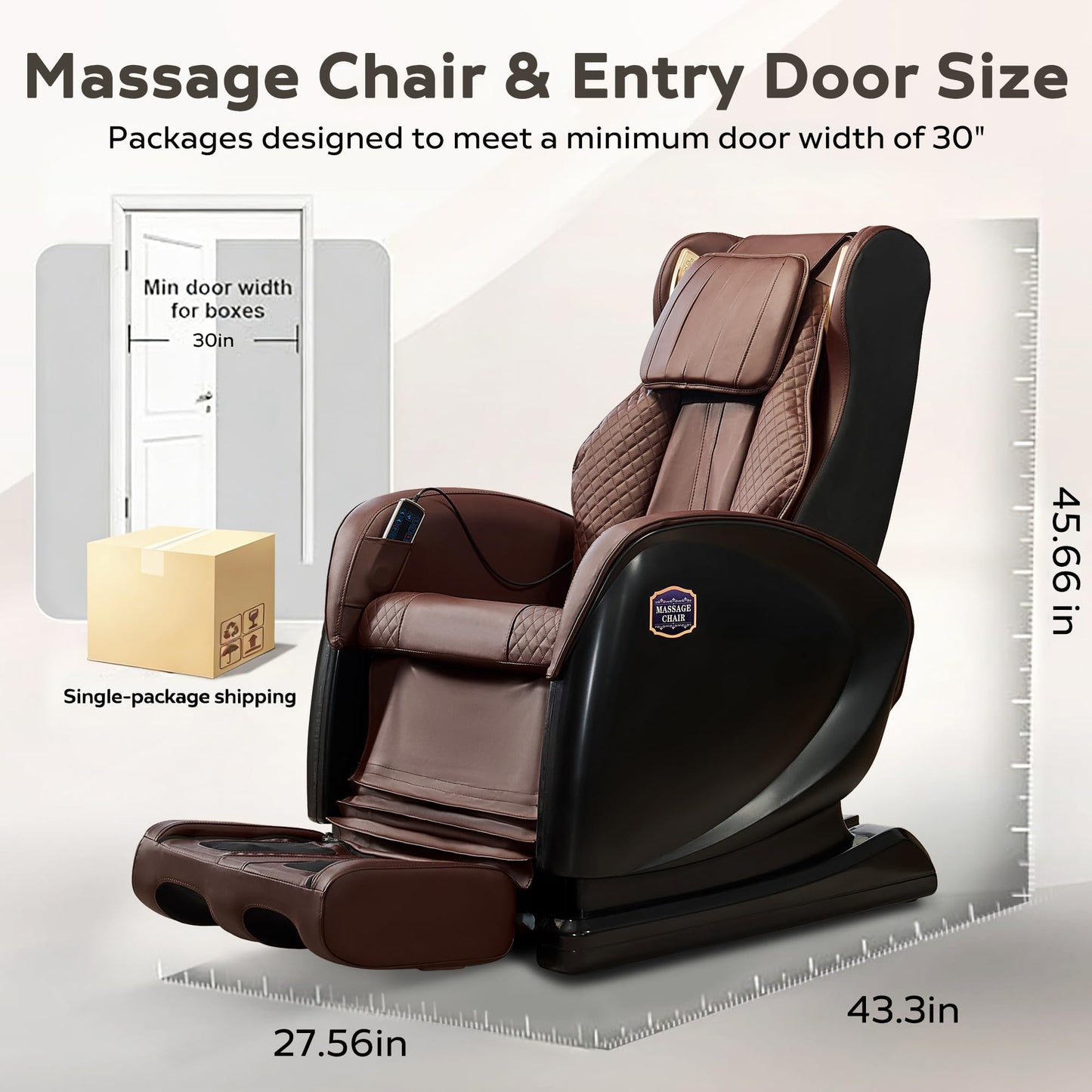 KEIKI 2026 Massage Chair Full Body, Zero Gravity Recliner, Upgraded Calf & Foot Rollers, Waist & Leg Heating, Bluetooth Speaker and Remote Control, Brown