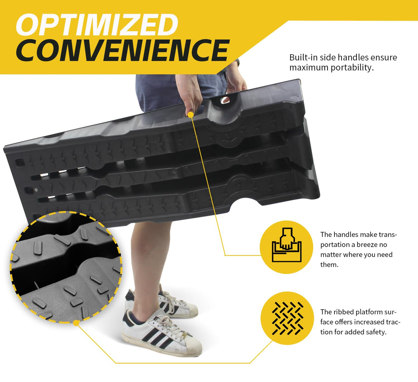 MaxxHaul 50947 Lift Stackable Vehicle Car Ramp 6500 LBS Capacity Per Pair 3250 LBS Per Ramp 2 Pack