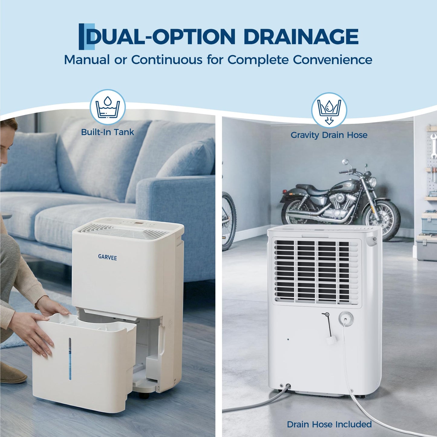 GarveeLife 22 Pints Dehumidifier for Home/Basement/Bathroom/Bedroom, 3000 Sq. Ft with Energy Star Certified Auto Defrost, 24H Timer, Auto Shut Off