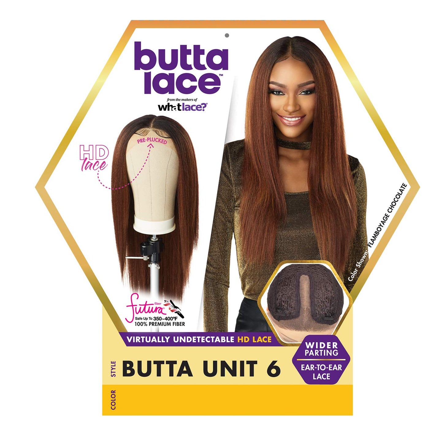 Sensationnel Synthetic HD Lace Front Wig - BUTTA UNIT 6 (1B Off Black)