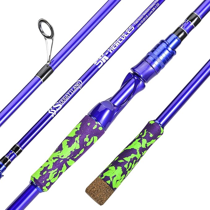 Sougayilang Inshore Saltwater Fishing Rods, 7-Foot Spinning Rods and Casting Rods with EVA Handles