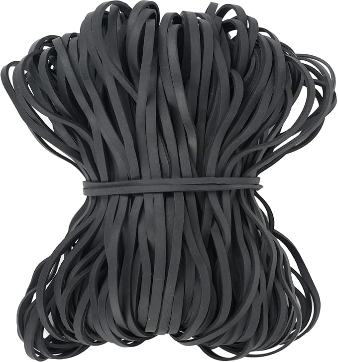 Rubber Bands Trash Can Bands Fits 8-33 Gallon Black 140 Pack, Heavy Duty Big Large rubber bands for Trash Cans Elastic Bands for Office Supplies File Folders Cat Litter Box Rubber Bands 7x1/8 inches