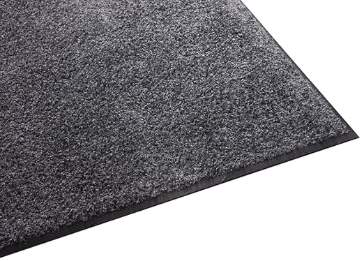 Guardian Platinum Series Indoor Wiper Floor Mat, Rubber with Nylon Carpet, 6'x7', Grey