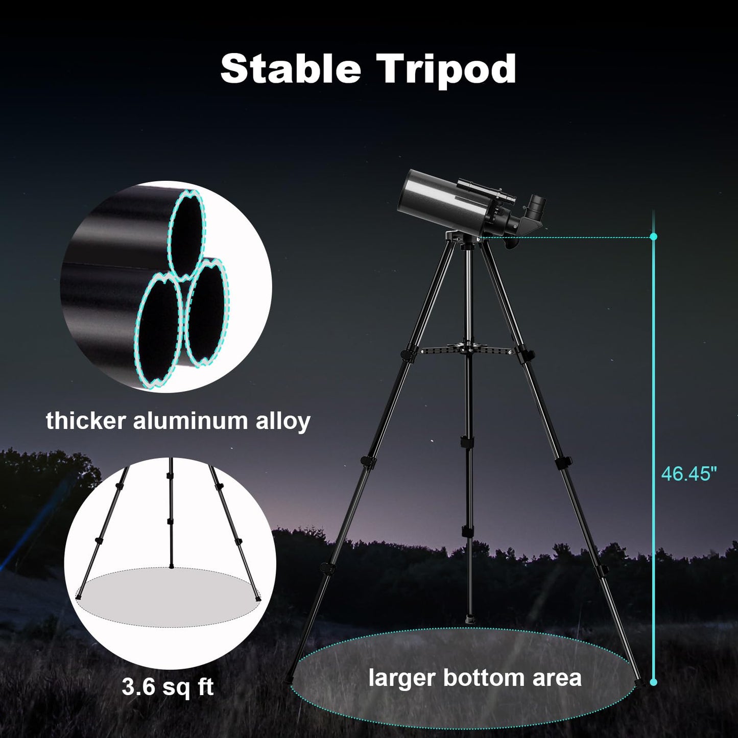 HOROX Maksutov-Cassegrain Telescopes for Adults Astronomy, 80mm Aperture 850mm Catadioptric Compound Telescope, Compact Portable Travel Telescope, w. Pro Tripod & Phone Adapter