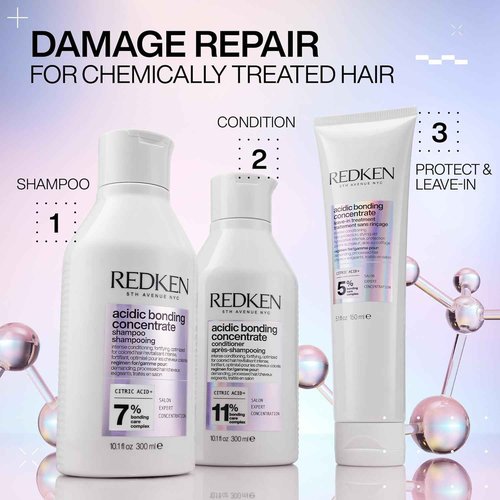 Redken Bonding Shampoo for Damaged Hair Repair | Acidic Bonding Concentrate | For All Hair Types