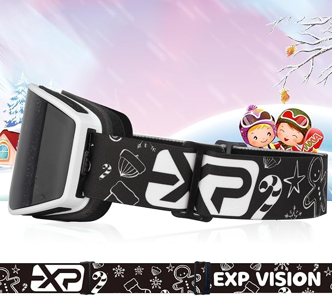 EXP VISION Ski/Snowboard Goggles Parent-child Snow Goggles Over Glasses for Men, Women Youth Kids