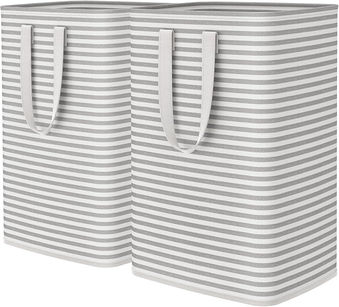 Lifewit 2 Pack Laundry Hamper Large Collapsible Laundry Baskets, Freestanding Waterproof Clothes Hamper with Easy Carry Ha...