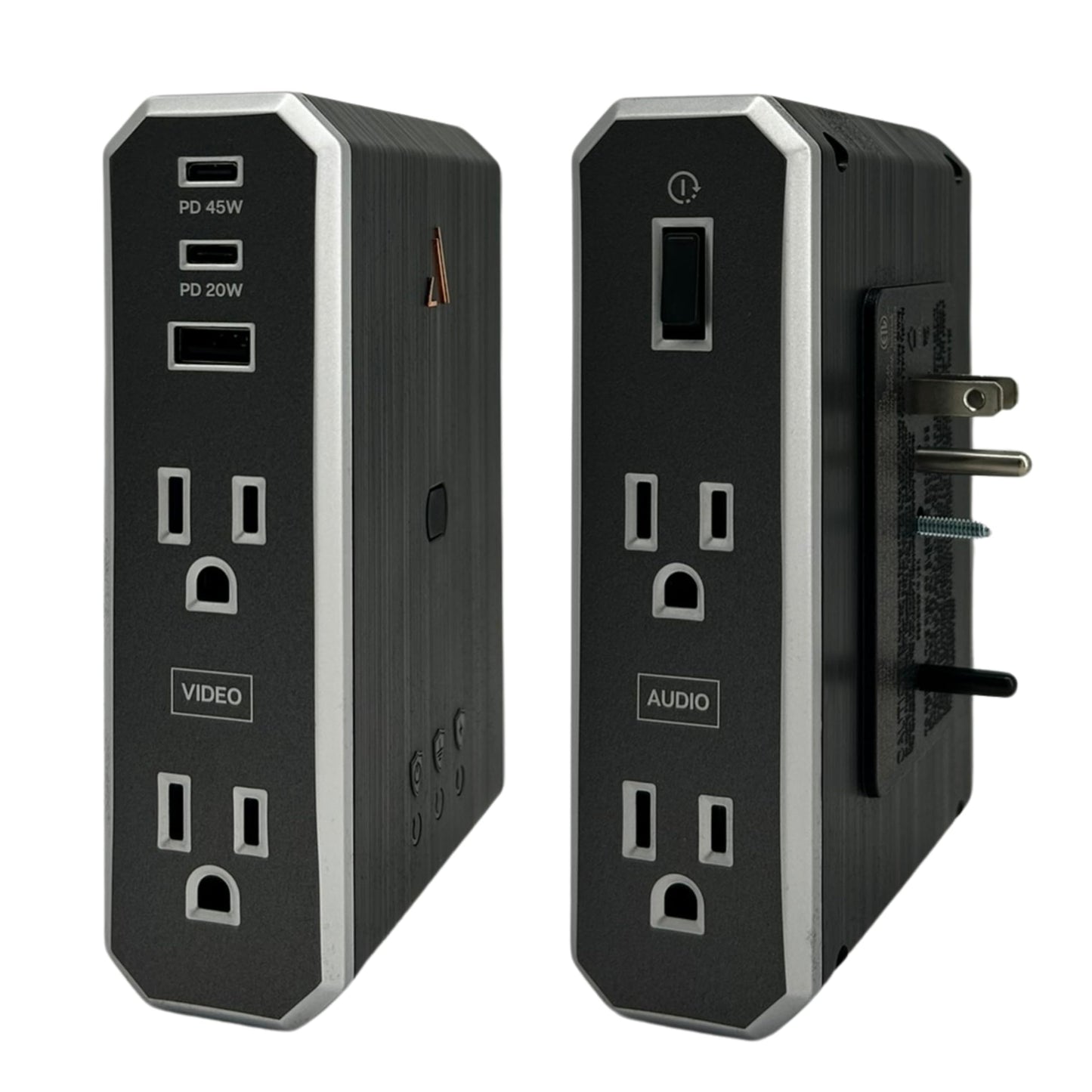 Austere Vii Series, Wall Power 4 Outlet Surge Protector, 3500 Joules, Isolated Emi/Rfi Filtering, 2 Usb-C 45W & 20W Fast Charger