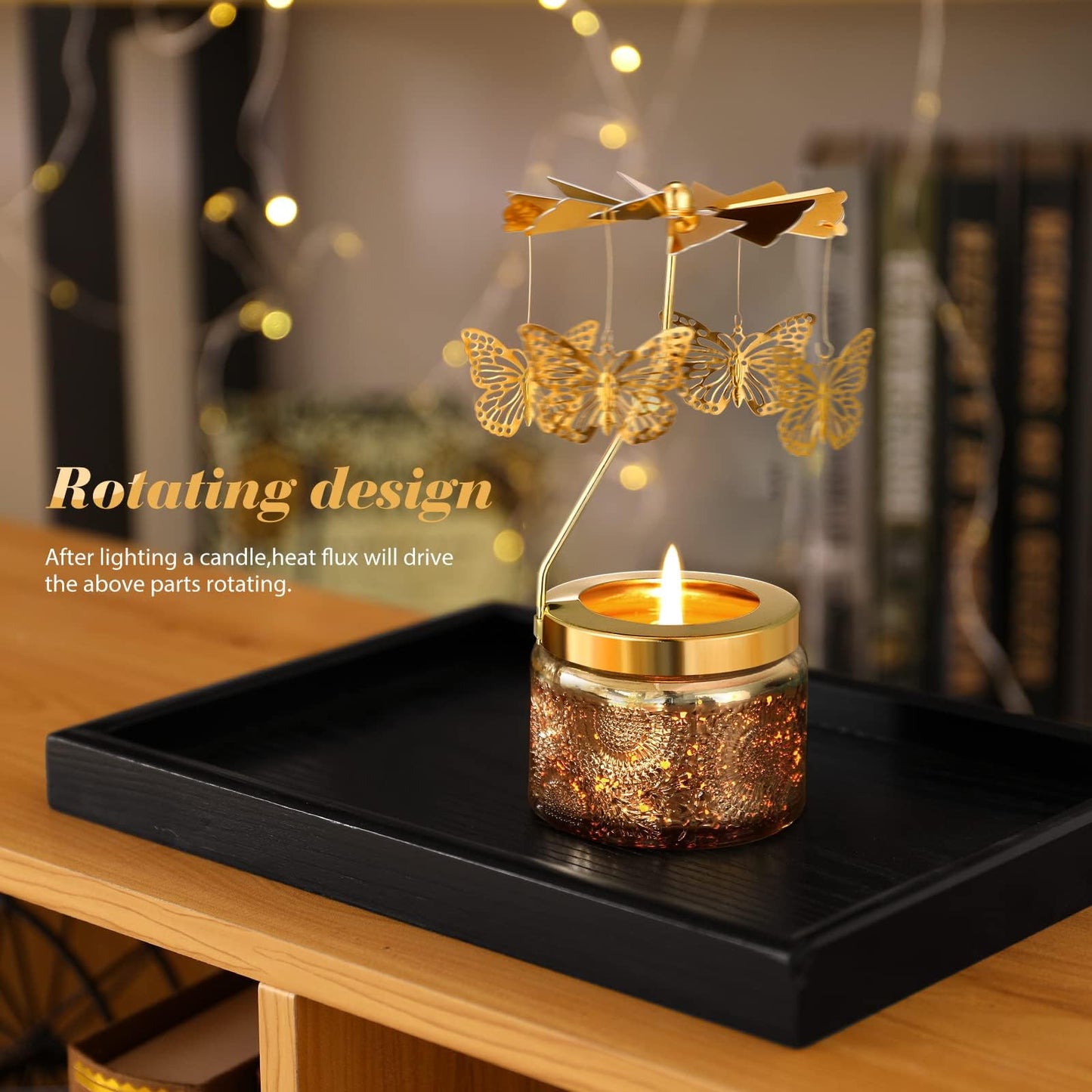 Butterfly Candle Gifts for Women, Unique Birthday Gift for Women Mom Sister, Funny Birthday Gifts for Friend Girlfriend, Grandma, Daughter in Law, Rotatable Scented Candles Gift for Anniversary
