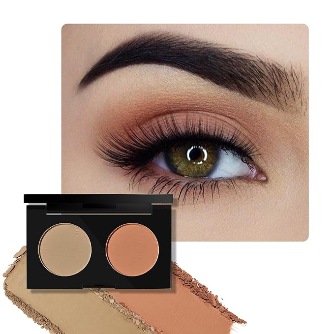 KYDA 2 Color Eyeshadow Palette, Taupe Brown and Matte Nude Eyeshadow Powder, Highly Pigment, Soft and Blendable Makeup for Daily Look -01