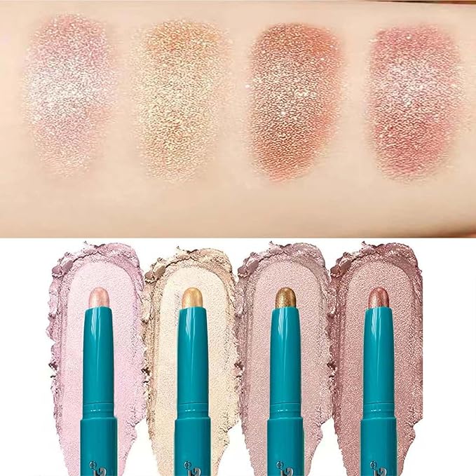 Eyeshadow Stick Eye Shadow Brightener Stick Eyeliner Pencil Cream Shimmer Glitter Smooth Eyeshadow Stick Pencil Nude Korea Primer Highlighter Natural Waterproof Long Lasting Mauve Taupe Shimmer # 04