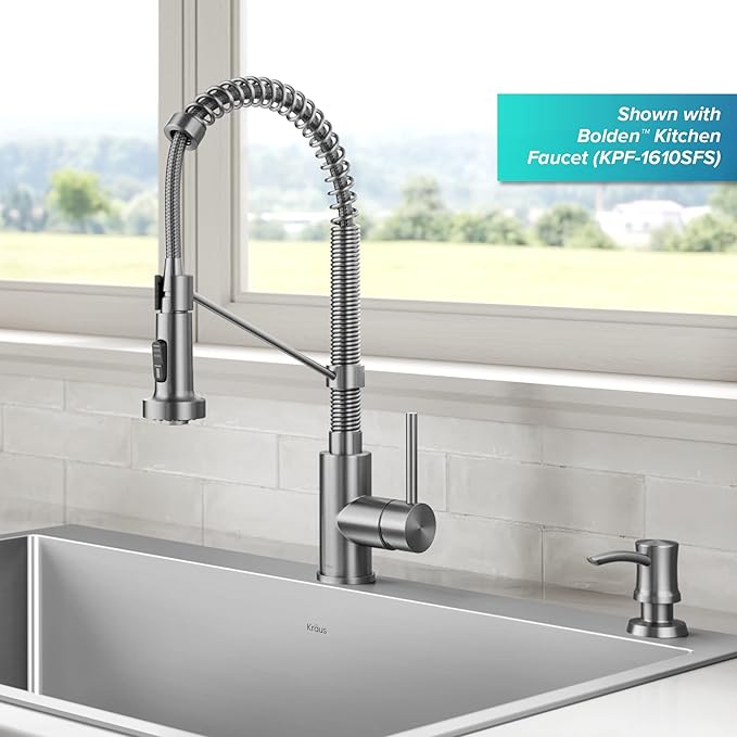 KRAUS Kitchen Soap and Lotion Dispenser in Spot Free Stainless Steel, KSD-54SFS