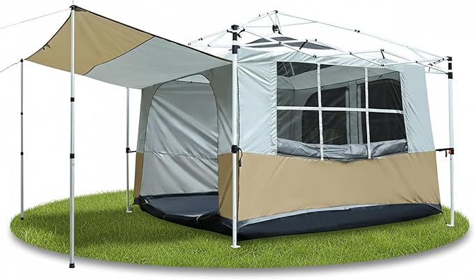 REDCAMP Camping Inner Tent for Pop Up Canopy, Cube Tent Converts 10"x10" Straight Leg Canopy into Camping Tents, Fully Ven...