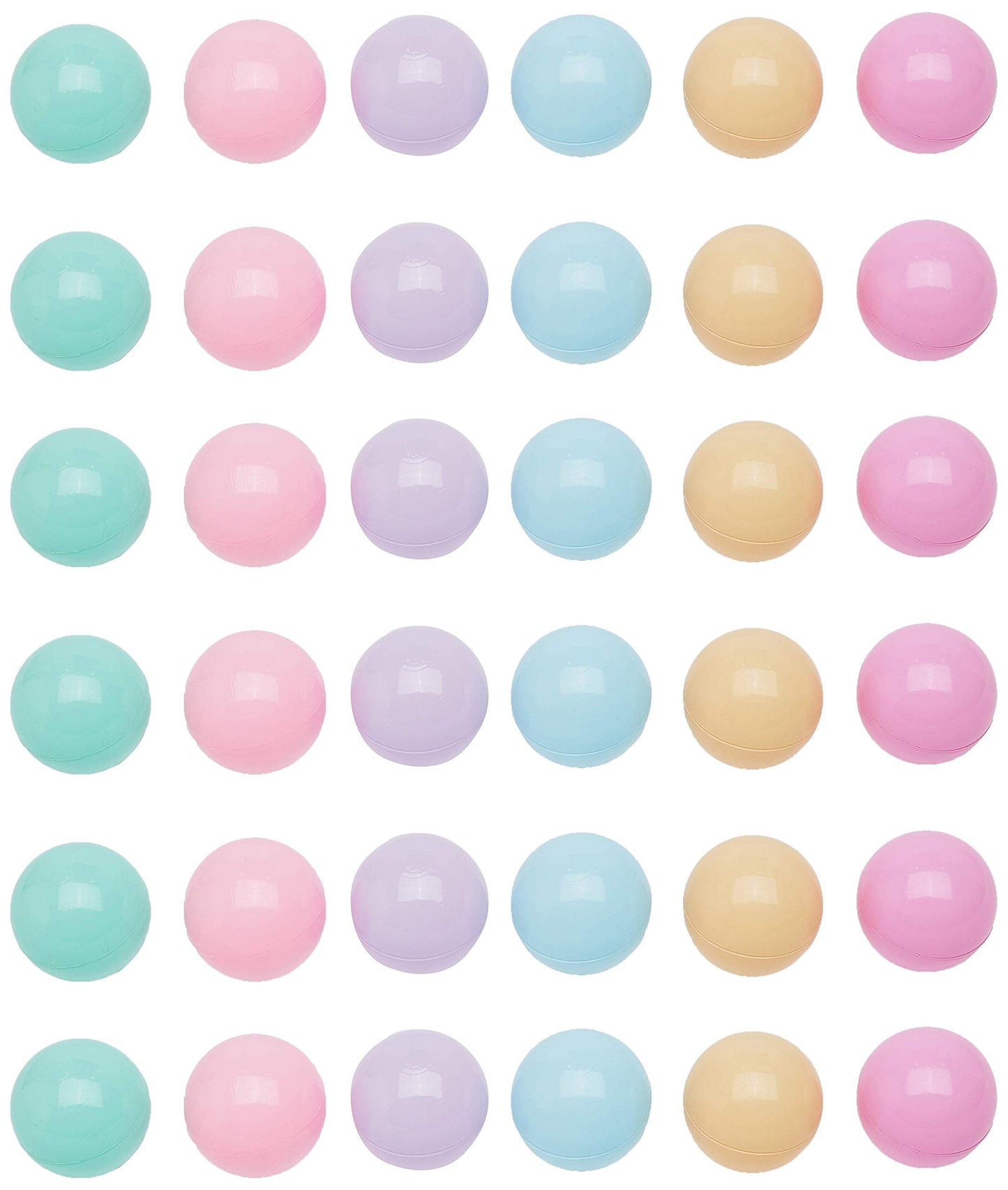 Amazon Basics BPA Free Crush-Proof Plastic Ball, Pit Balls with Storage Bag, Toddlers Kids 12+ Months, Pack of 400 Balls, 6 Pastel Colors