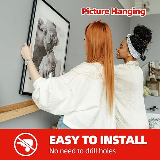 Double Sided Tape Heavy Duty, 0.39" x 9.85FT Removable Mounting Tape for Wall, Extra Strong Foam Tape, Picture Hanging Adhesive Strips Waterproof for Cars, Walls, Home, Office Décor