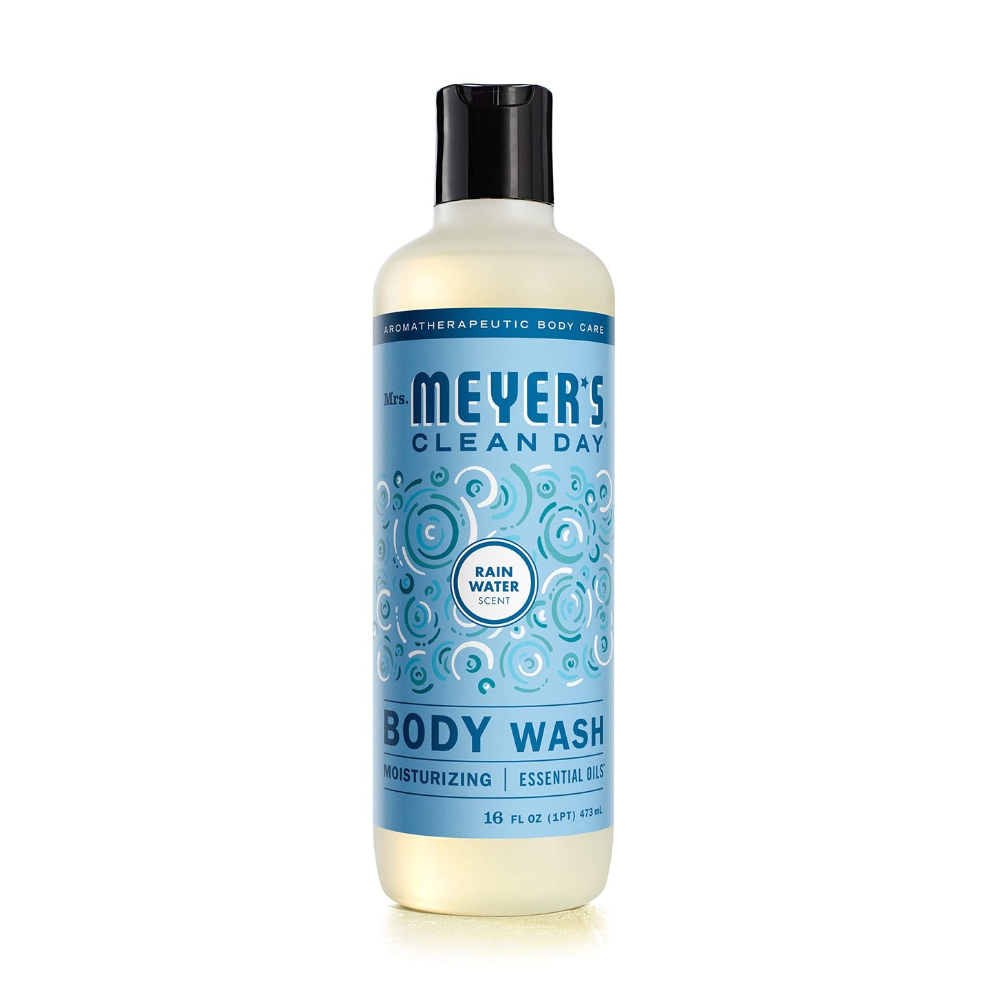MRS. MEYER'S CLEAN DAY Moisturizing Body Wash for Women and Men, Biodegradable Shower Gel Formula Made with Essential Oils, Rain