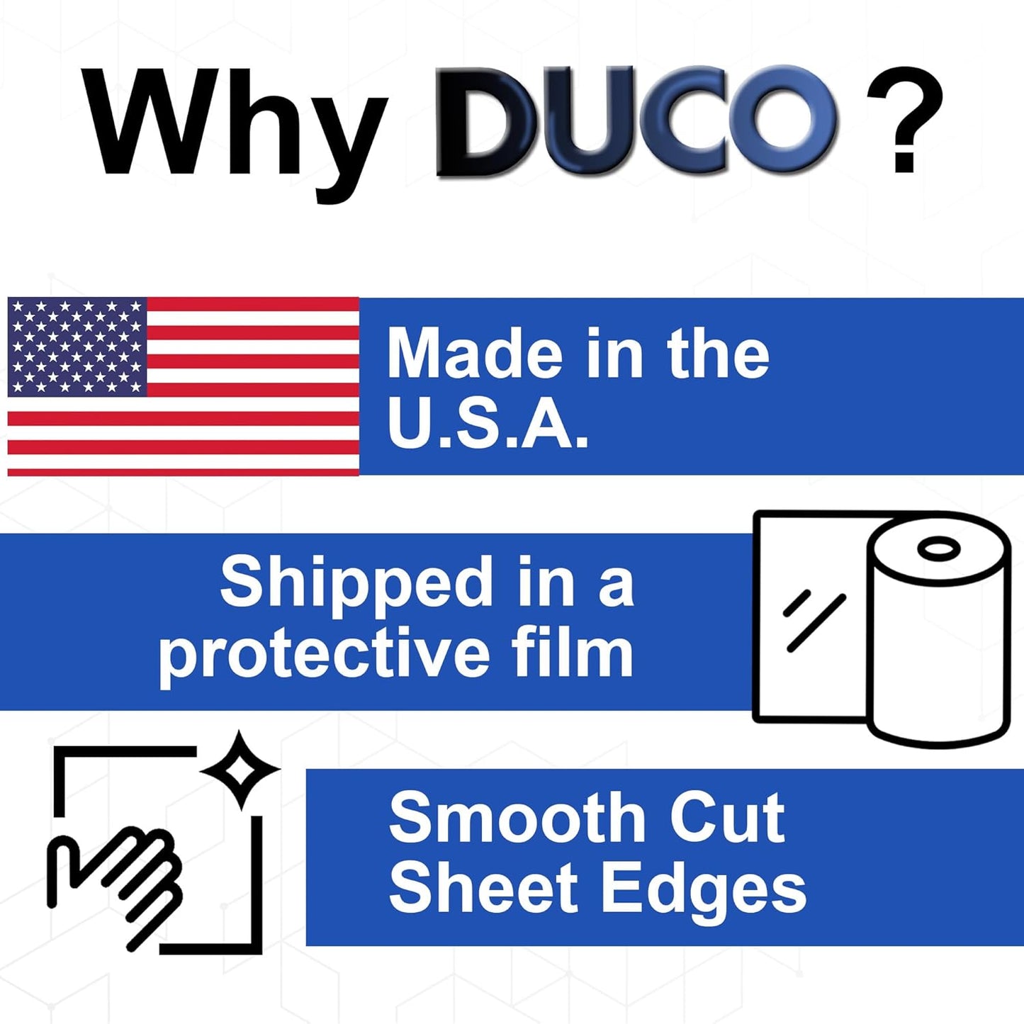 Duco USA-Made Clear Cast Acrylic Sheet 1/8 Inch Thick 6" x 6" - 12 Pack of Transparent Plexiglass Sheet - Lightweight Acrylic Board for Window Replacements, Displays, Signs, and More