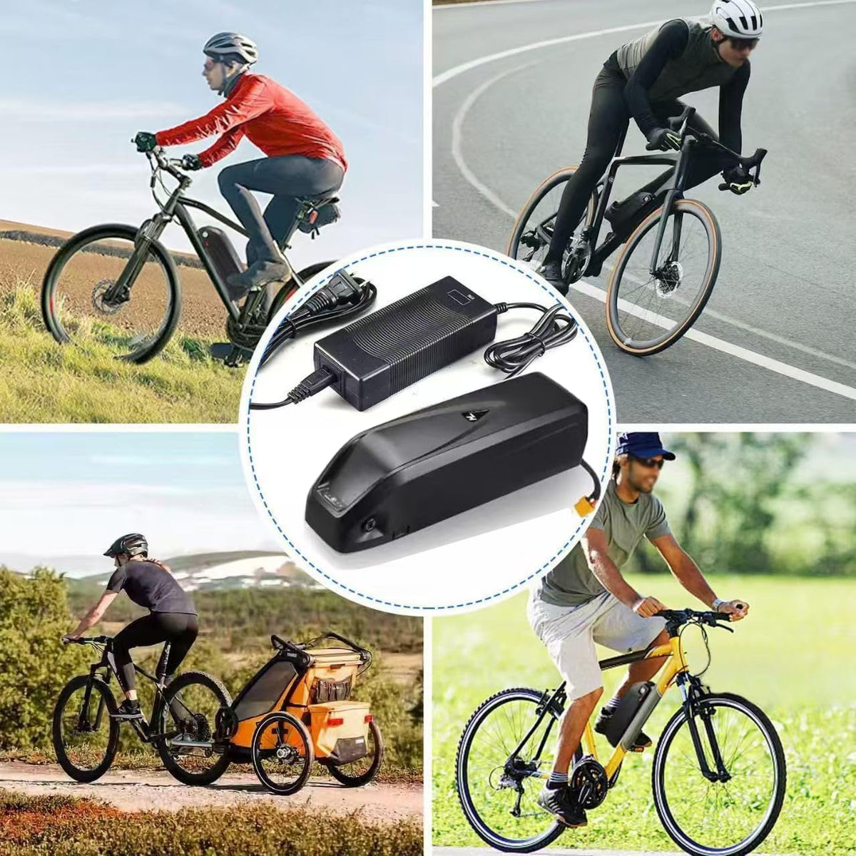 Electric Bike Battery 48V 16Ah 20Ah 10Ah Lithium Electric Bicycle Battery for100W -1200W Ebike Motor Electric Bicycle Conersion Kit Electric Bike and Front Wheel Rear Wheel Kit