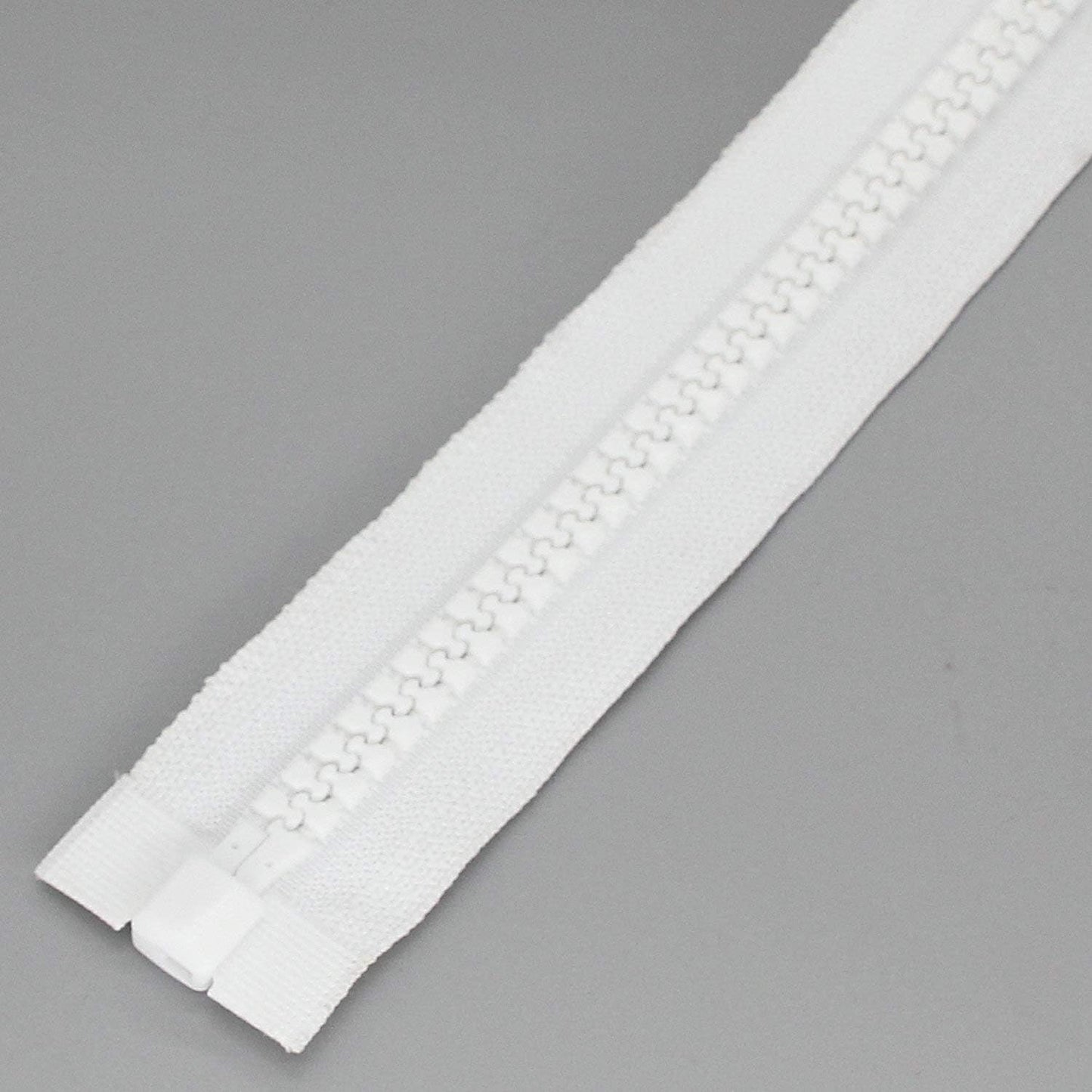 Leekayer 2PCS #10 36 Inch Heavy Duty Zippers for Sewing Separating Large Plastic Zippers White Tape with Double Pull Tab Slider, Sleeping Bag, Boat, Canvas, Cover, Trampoline, Dog Bed,Tent (36" 2pcs)