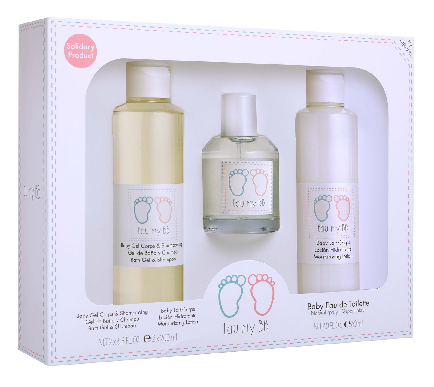 Eau My BB!, Three-Piece, Set, for Newborns, Infants, Babies, Eau De Toilette, EDT, 2.02oz, 60ml, Shampoo, Shower Gel, 6.8oz, 200