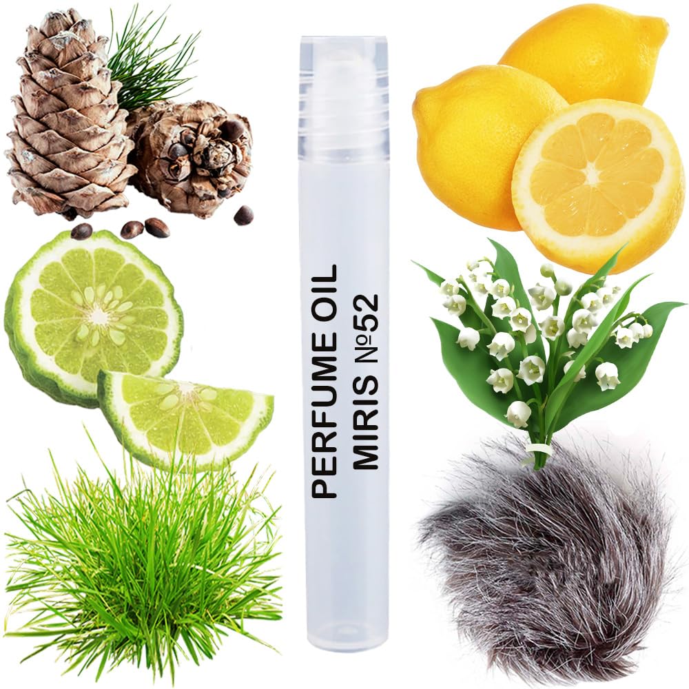 MIRIS No. 52, Inspired by Cal Kl One, Long-Lasting Unisex Perfume Oil for Women & Men Roll-On, Rollerball 0.34 Fl Oz / 10 ml