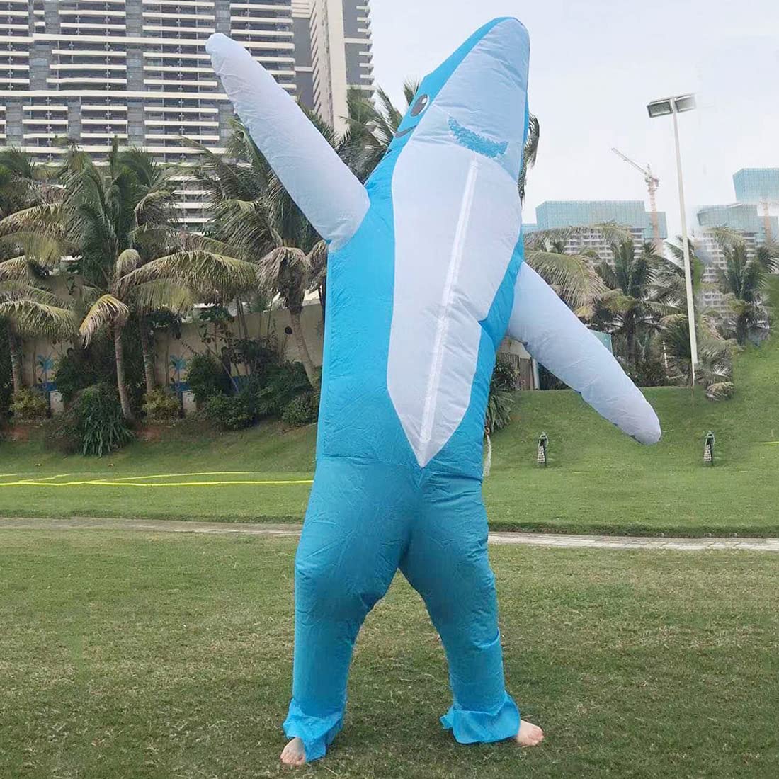 BIGPETS Inflatable Costume Shark Full Body Unicorn Air Blow-up Deluxe Halloween Costume-Adult Size
