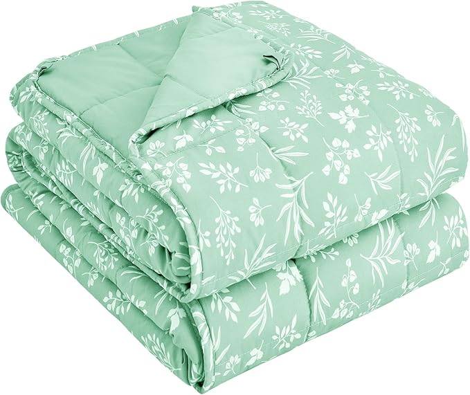 yescool King Size Weighted Blanket for Adults (20 lbs, 80” x 87”, Cyan) Cooling Heavy Blanket for Sleeping Perfect for 190-210 lbs, Breathable Blanket for Adults & Couple All Season, Machine Washable