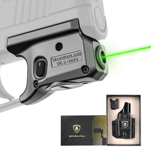 WARRIORLAND Green Laser Sight and Hoster Combo, Fit for Sig Sauer P365 / P365X / P365XL, Green Beam Sight with Power Indicator, Inside Waistband Carry, Right Hand, WLS-103G w/ P365