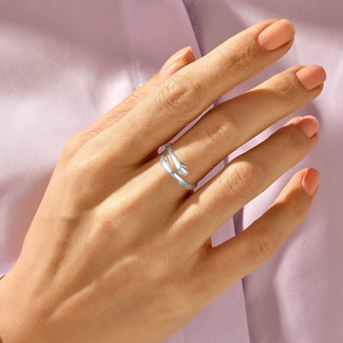 Yesteel Daughter Birthday Gifts from Mom, Hug Ring for Daughters Jewelry Mothers Day Valentines Gifts for Daughter