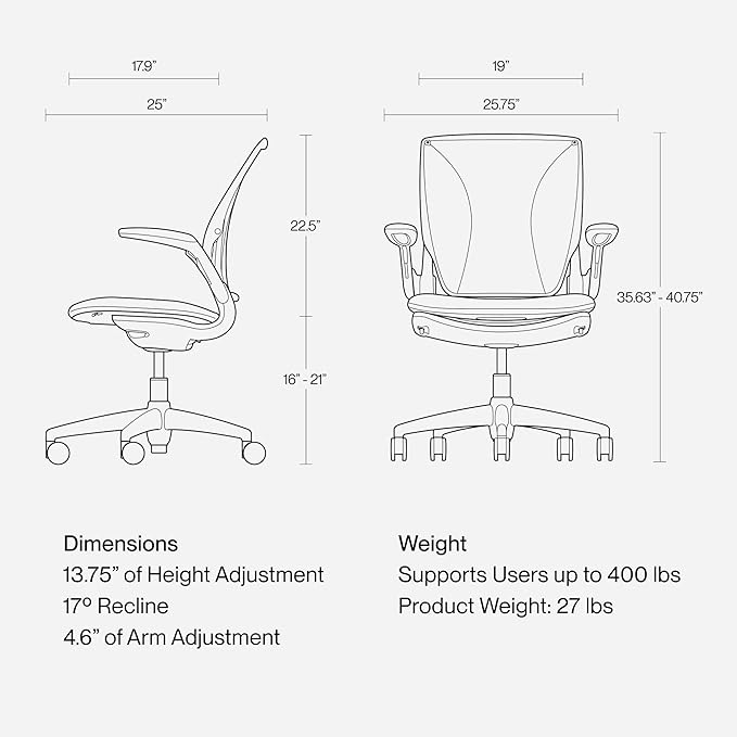 Humanscale World LM Task Chair, Black Frame, Autumn 0191 Seat and Black Catena Mesh Backrest, Soft Casters