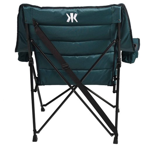 Kijaro Quilted Club Adult Camping Chair Features Comfortable Quilted Polyester Fabric and Built-in Internal Storage Pockets