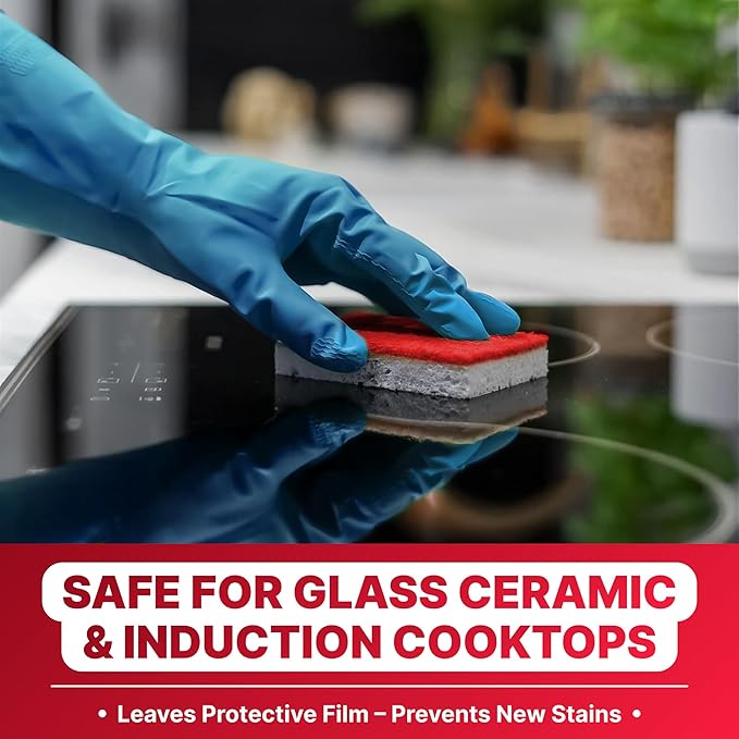Nordicare Stove Top Cleaner Glass Ceramic - Induction Cooktop Cleaner Polish And Protector For Everyday Use - No Scrubbing Pad Needed - Leaves Protective Film - Made In Denmark (16.9oz)