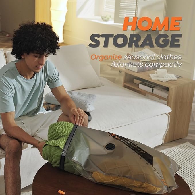15 Pack 28" Vacuum Bags for Storage - No Pump, Compact & Airtight