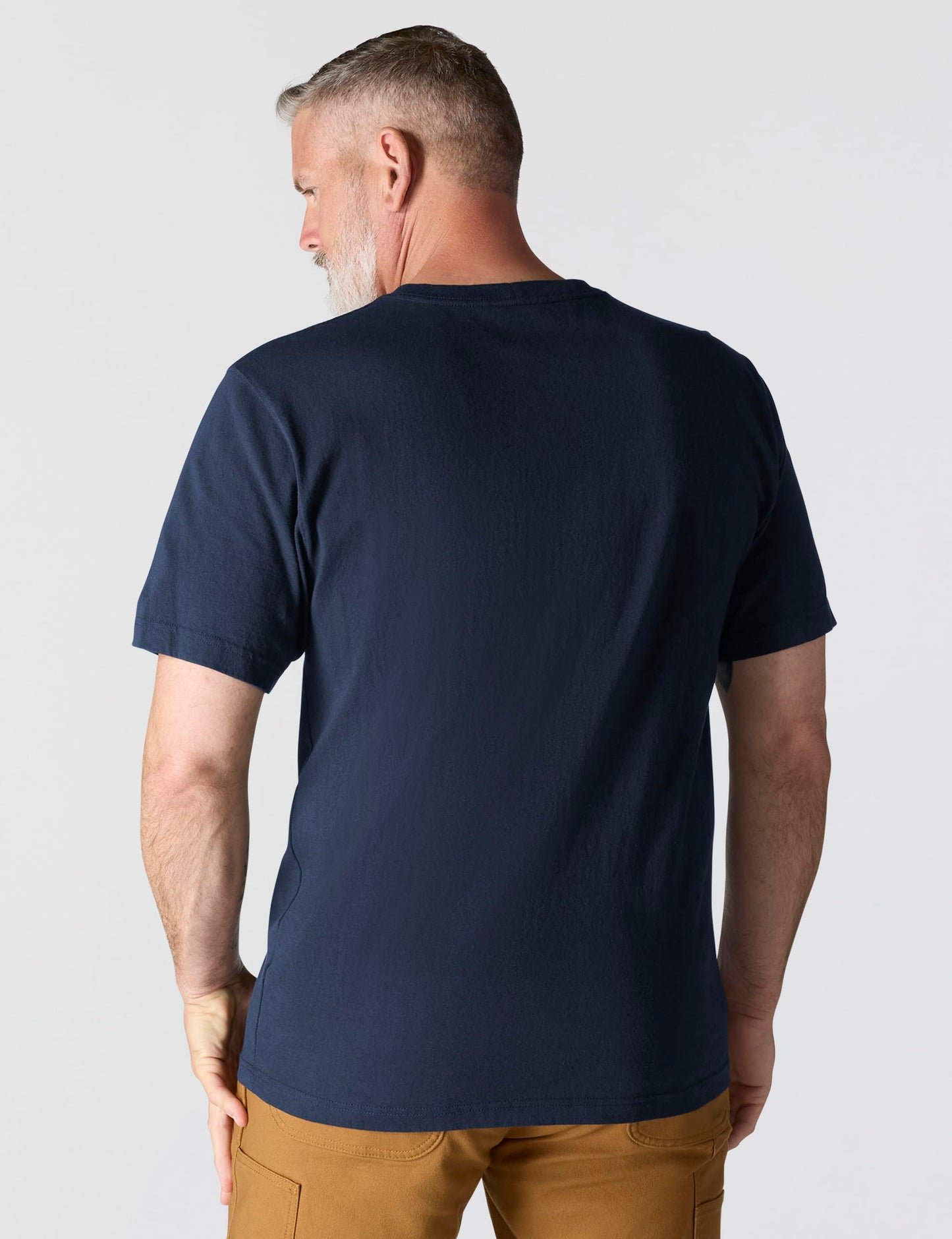 Carhartt Men's Loose Fit Heavyweight Short-Sleeve Pocket T-Shirt, Navy, Large