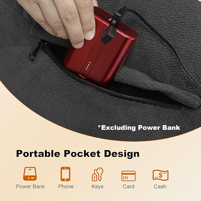 MDSTOP Heated Hand Warmer Pouch, Portable Electric Heated Hand Muff, Heated Gloves for Women, Men, Kids, Hunting,Fishing,Camping,Golf & Xmas Gifts（No-Battery）