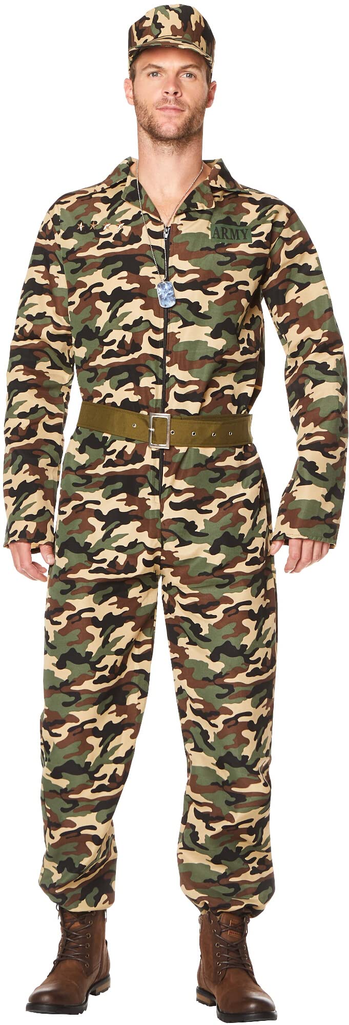 Military Man Camo Uniform Men's Costume Medium 38-40
